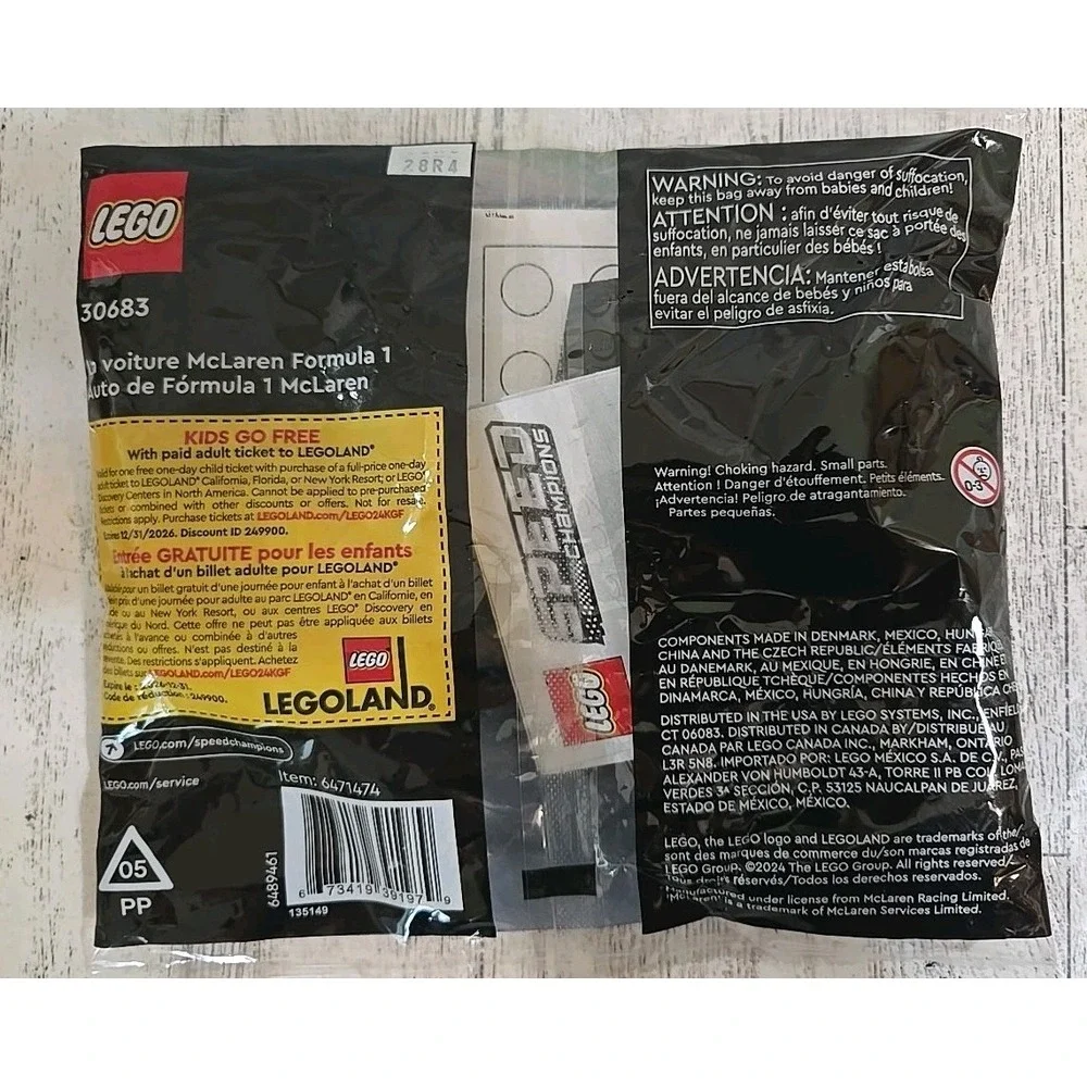 Lego 30683 30663 McLaren Formula 1 Team & Space Hoverbike Lot of 2 NEW